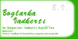 boglarka vadkerti business card